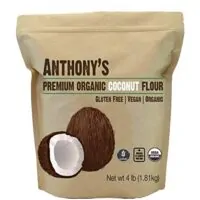 Anthony's Organic Coconut Flour, 4lbs, Batch Tested Gluten Free, Non GMO, Vegan, Keto Friendly