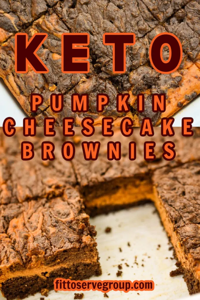 Keto Pumpkin Cheesecake Brownies