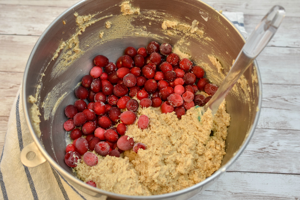 keto cranberry coffee cake batter