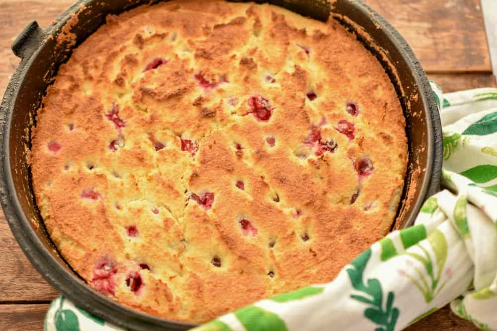 Keto cranberry scones prior to cutting