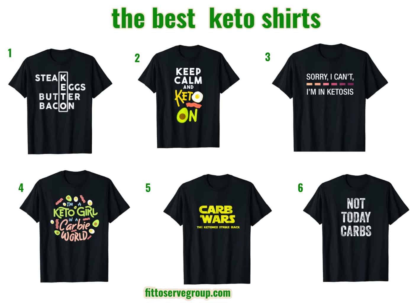 The Best Keto Shirts Collage