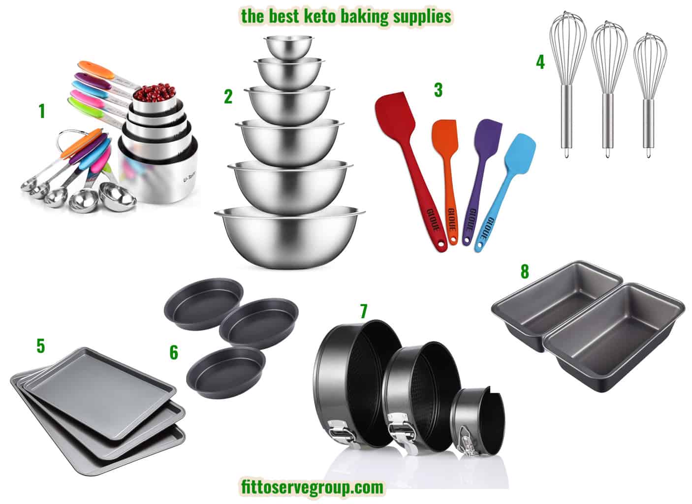 the best keto baking tools collage