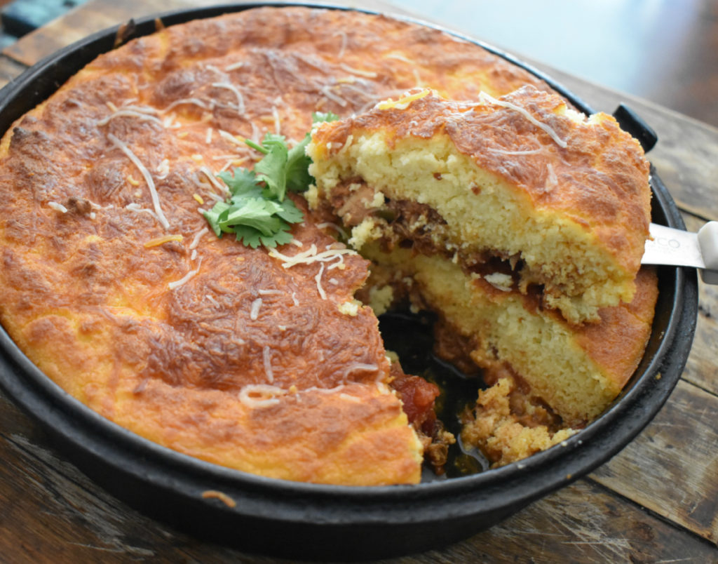 Keto beef tamale pie