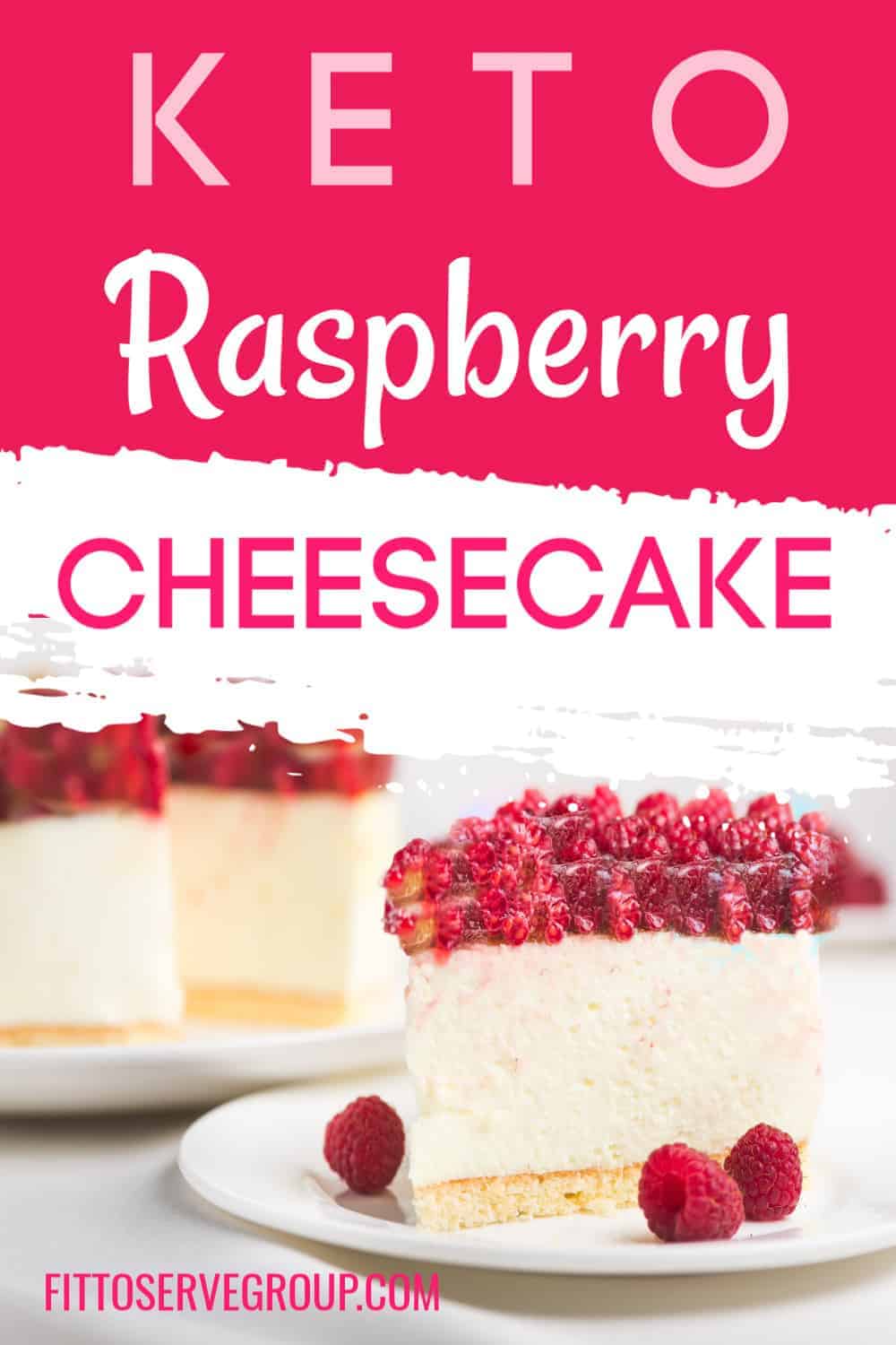 low carb raspberry cheesecake