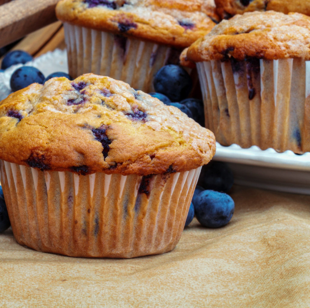 keto blueberry muffins baked and ready to enjoy