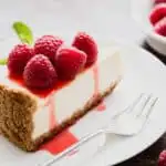 Keto raspberry cheesecake display