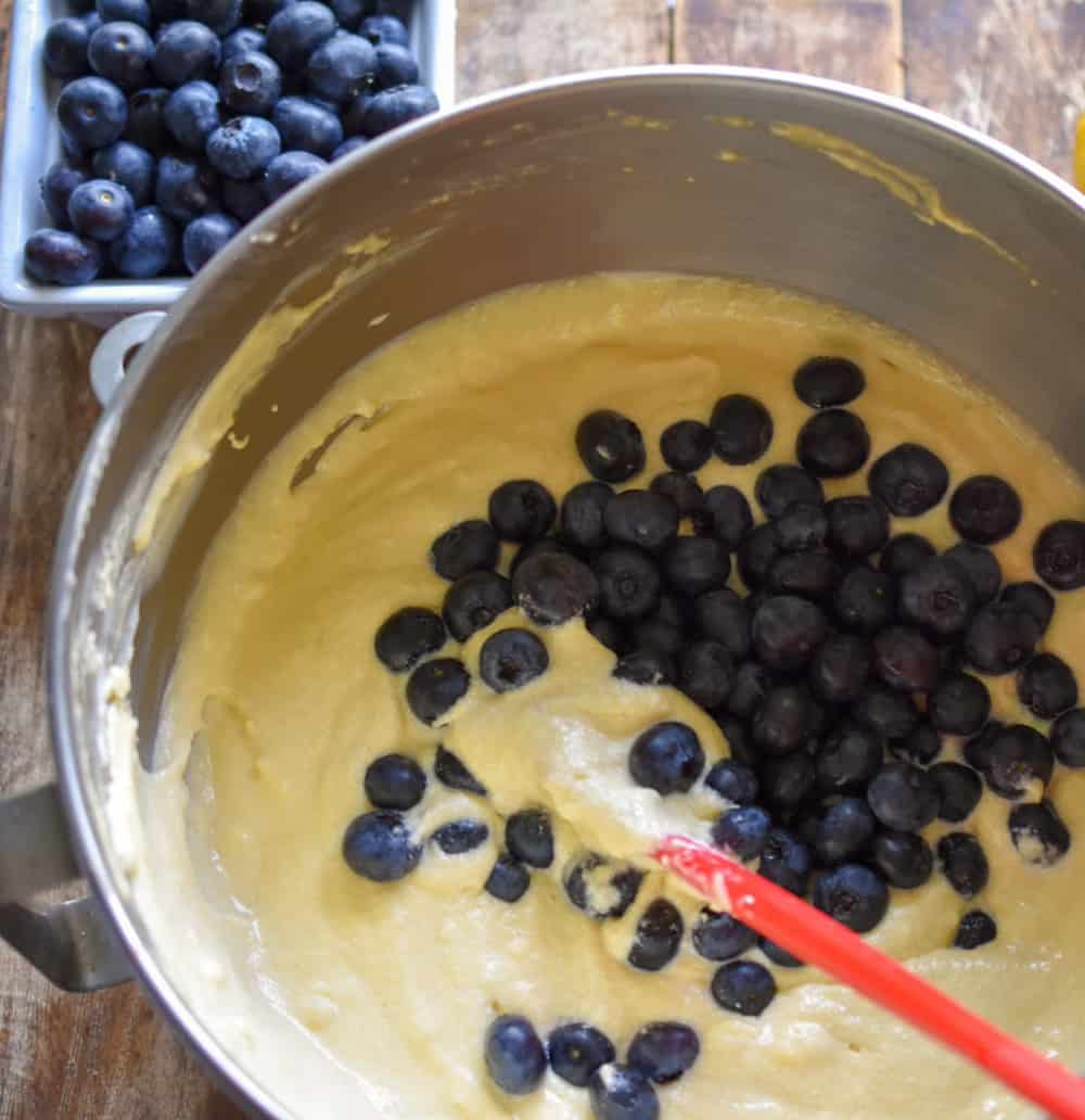 keto blueberry donut batter