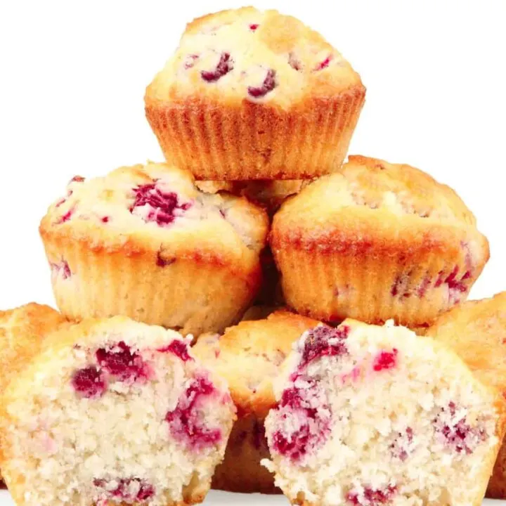 almond flour raspberry keto muffins