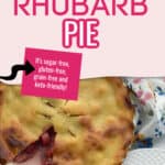 Keto friendly strawberry rhubarb pie