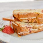 Low carb strawberry rhubarb bread