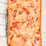 keto strawberry rhubarb bread whole loaf