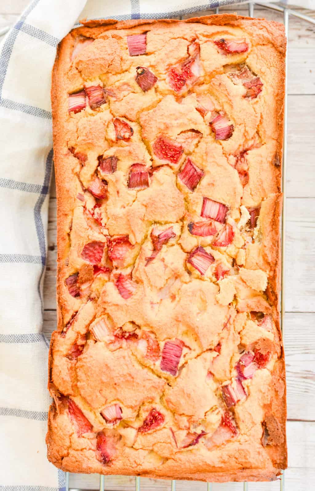 keto strawberry rhubarb bread whole loaf