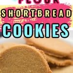 keto coconut flour shortbread cookies on small white plate