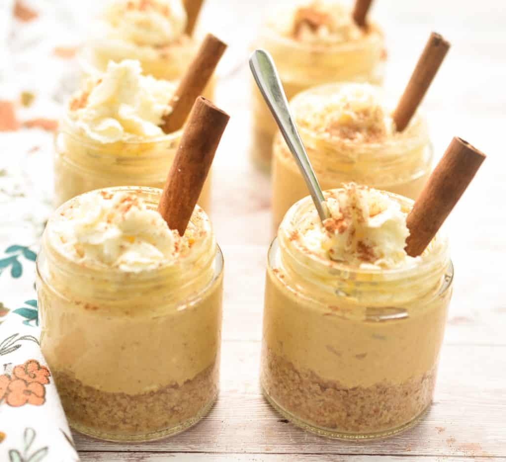 keto no bake pumpkin cheesecake minis