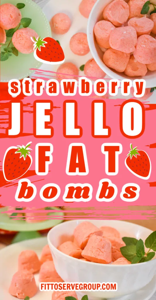 Easy strawberry jello cream cheese fat bombs