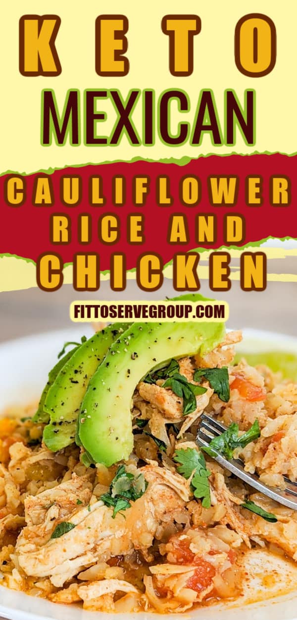 Keto Mexican Cauliflower Rice And Chicken Pin