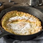 keto Dutch baby pancake with powdered sugar substitute