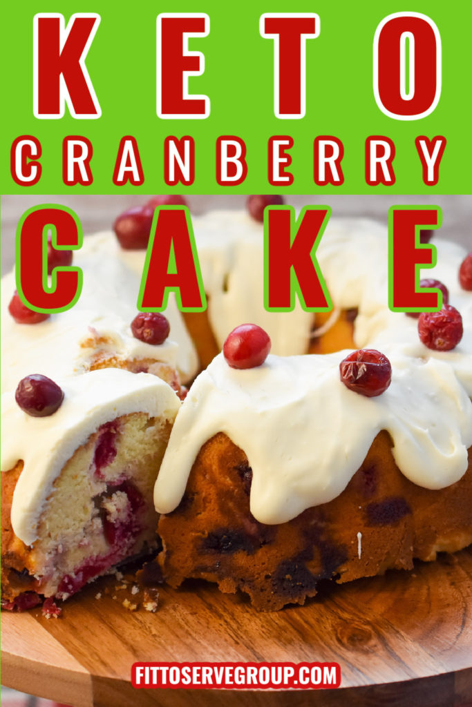 Keto cranberry Christmas cake bundt