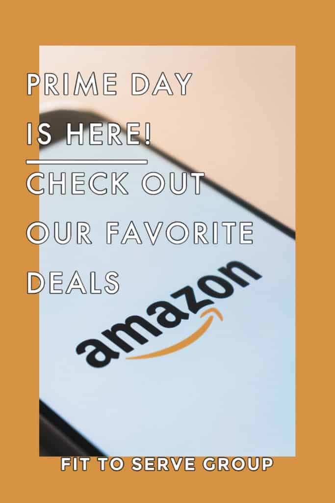 AMAZON PRIME DAY DEALS ANNOUNCEMNT WITH ORANGE BACKGROUN AND AMAZON LOGO ON PHONE SCREEN