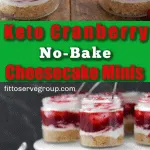 keto cranberry no-bake cheesecake minis long pin
