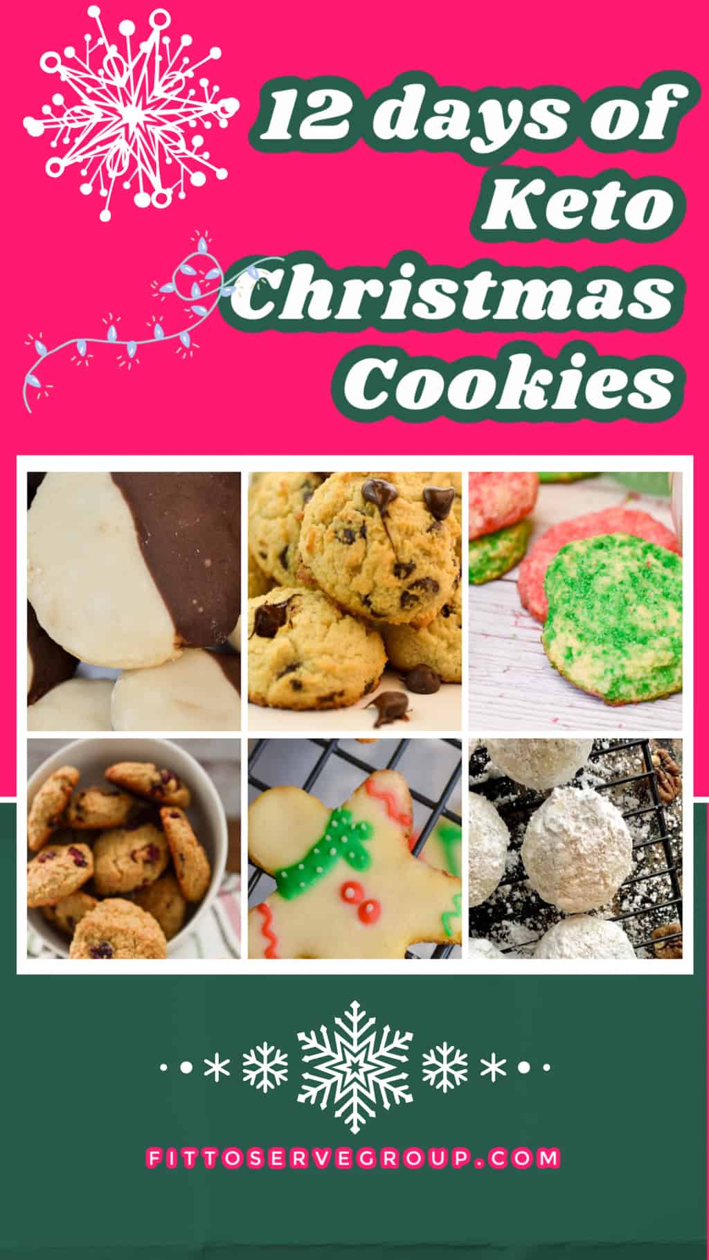 12 days of keto Christmas cookies pin