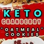 Keto Dried Cranberry Oatmeal Cookies