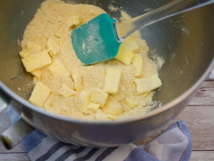 keto coconut flour shortbread cookies being made