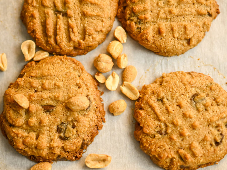 keto peanut butter chocolate chip cookies featured image