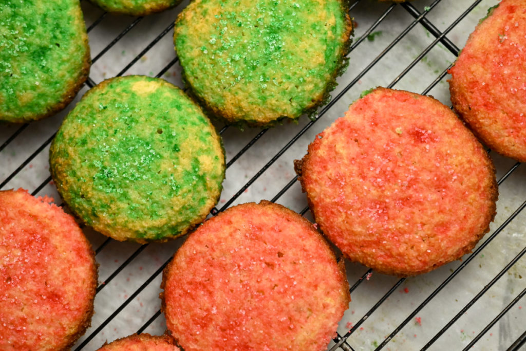 keto soft baked sugar cookies cooling on baking rack