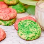 keto soft sugar cookies up close with glass of almond milk