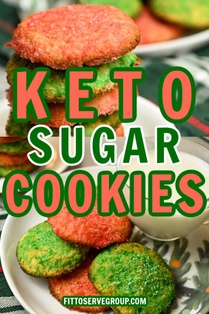 keto sugar cookies long Pinterest pin