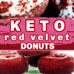 Keto red velvet donuts long pin
