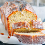 keto lemon poppy seed pound cake sliced