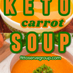 Keto carrot soup with roasted carrots