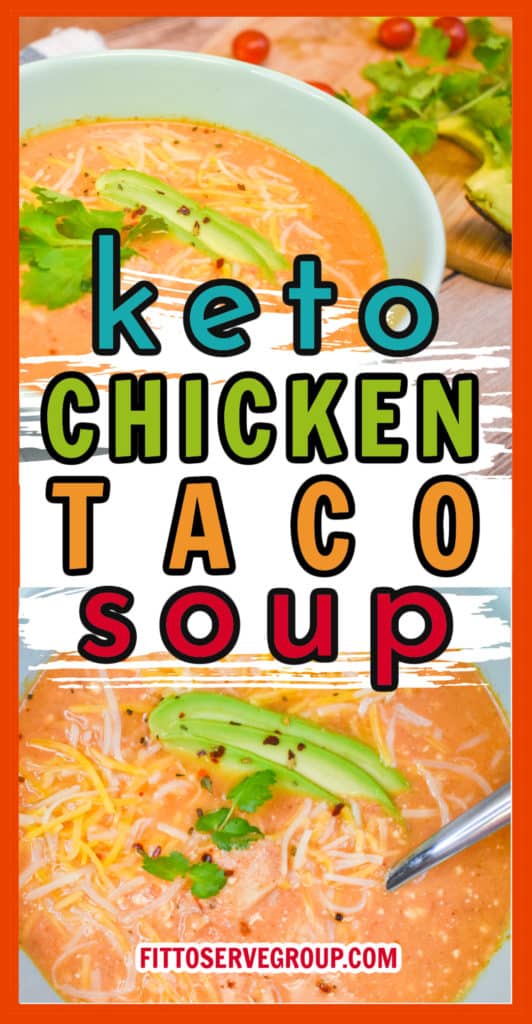 Keto Chicken Taco Soup made in crockpot