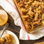 keto bread pudding recipe with optional pecan topping