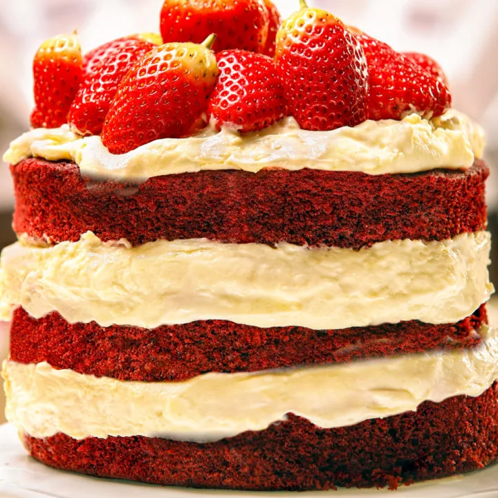 keto red velvet layer cake