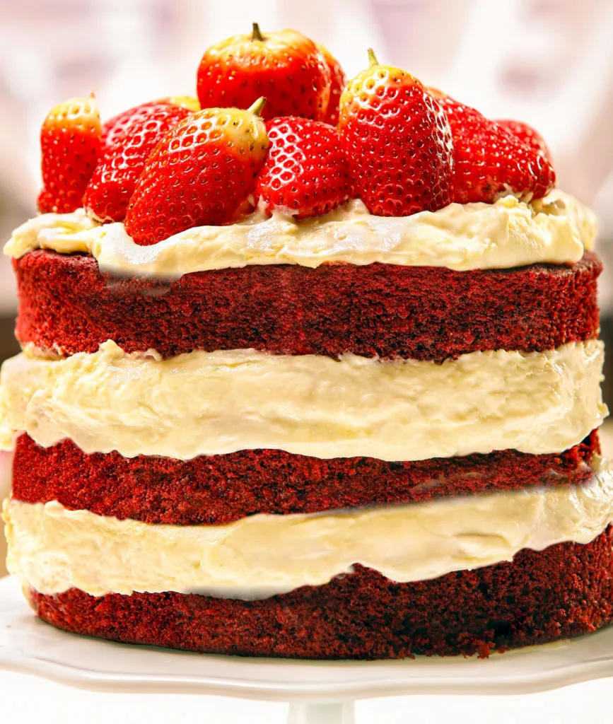 keto red velvet layer cake