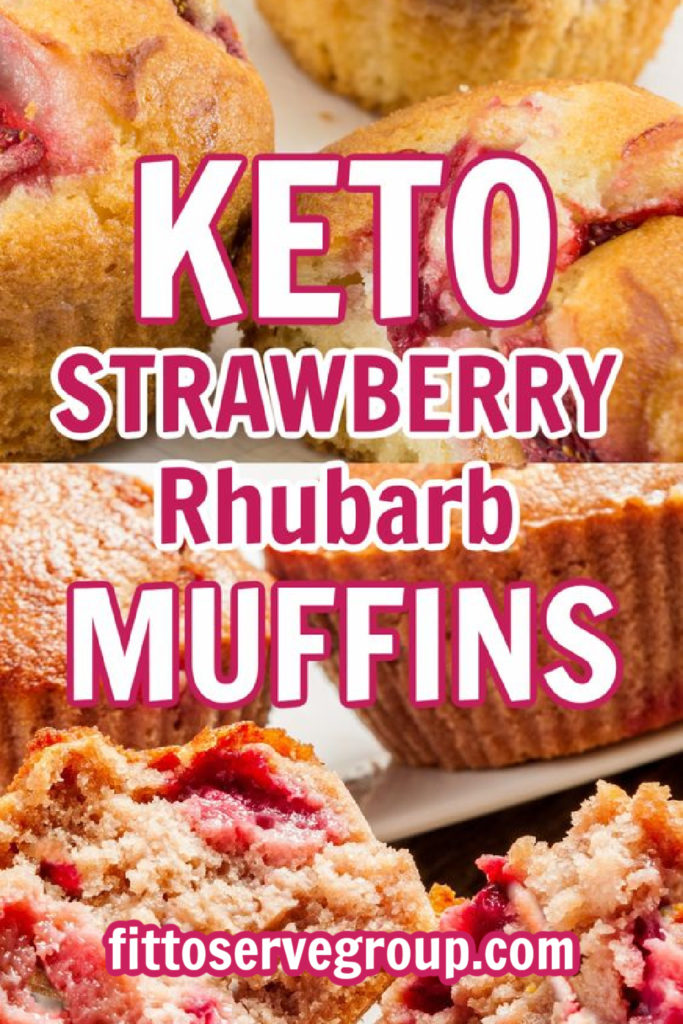 easy keto strawberry rhubarb muffins 
