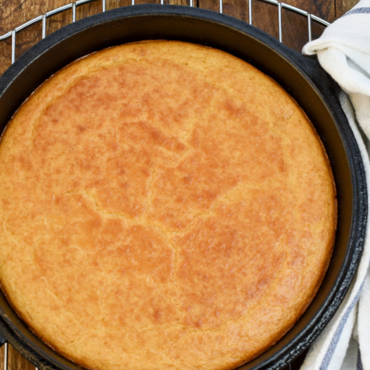 keto Cuban cornbread cooling on a baking rack