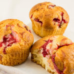 keto-friendly strawberry rhubarb gluten-free muffins
