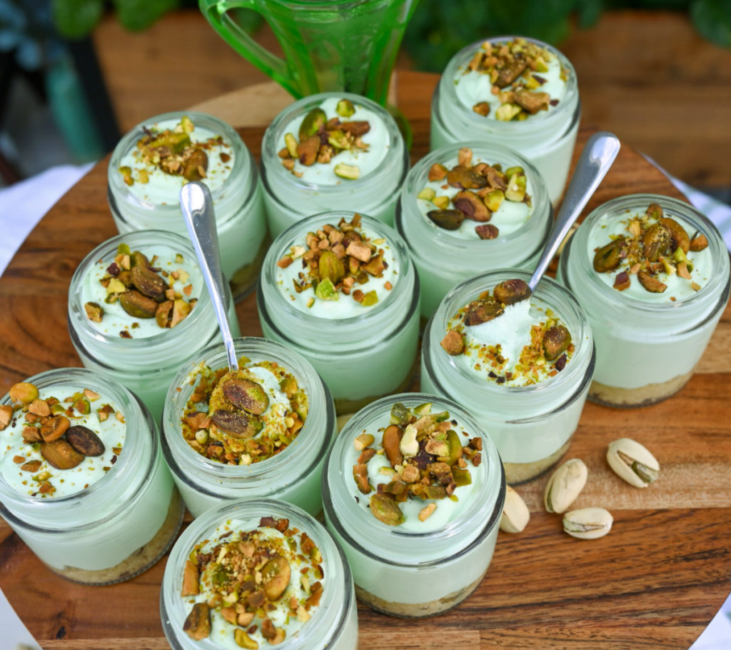 Easy keto pistachio no bake cheesecake (minis)