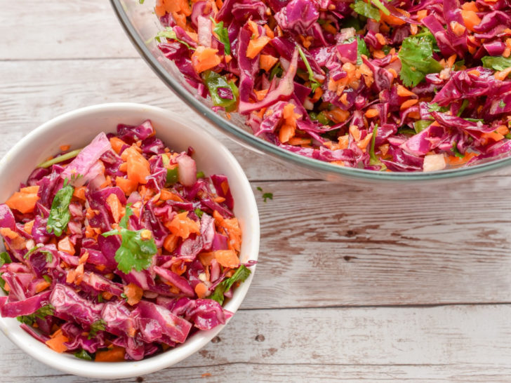 keto red cabbage carrot salad featured image