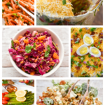 Collection of keto salad recipes featured in a long pin
