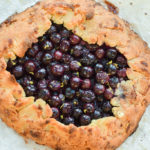 Keto Blueberry Galette on parchement paper