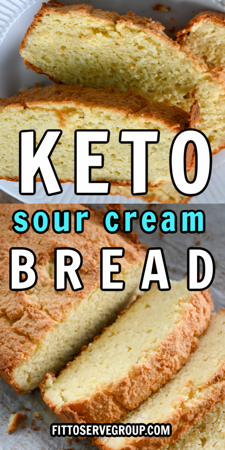 Keto Sour Cream Gluten-Free Bread sliced and served