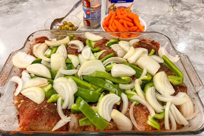 Low carb Cuban chicken Fricassee