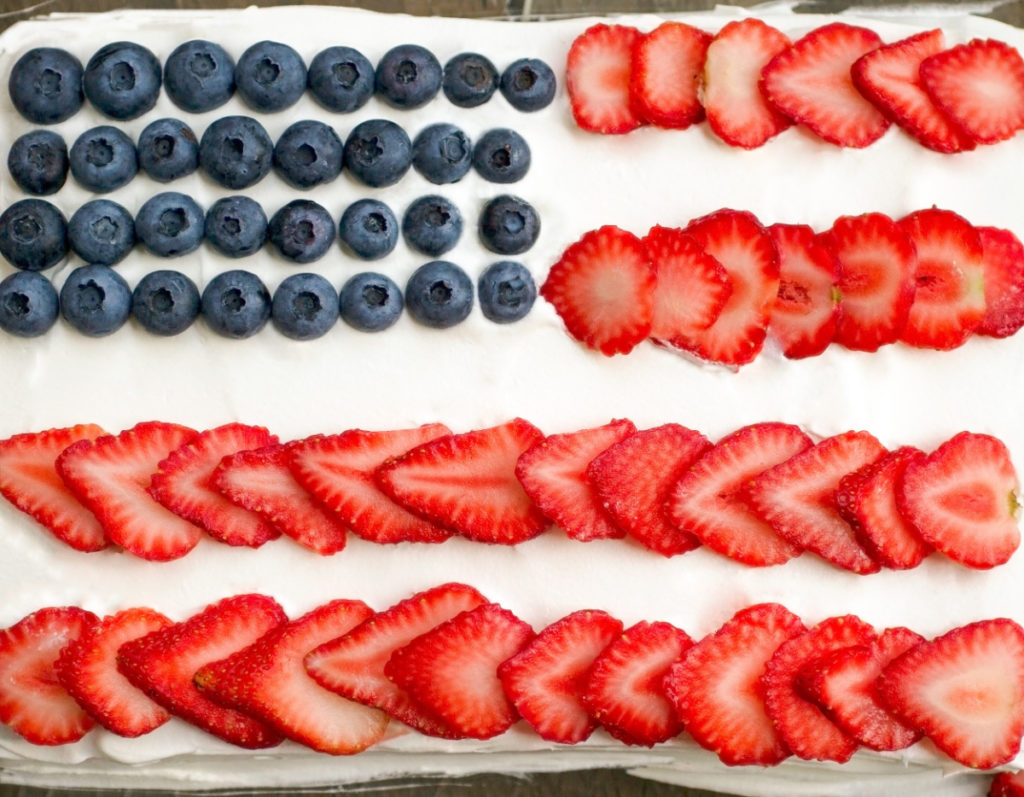 keto patriotic poke cake 