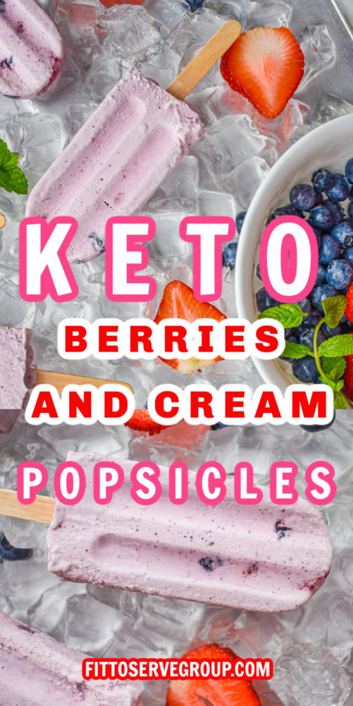 keto berries and cream popsicles