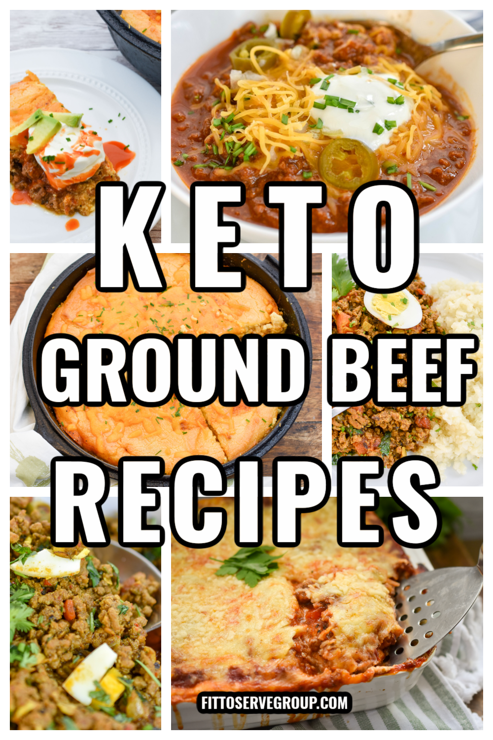 keto ground beef recipes. a collage of recipes that feature ground beef and are keto friendly